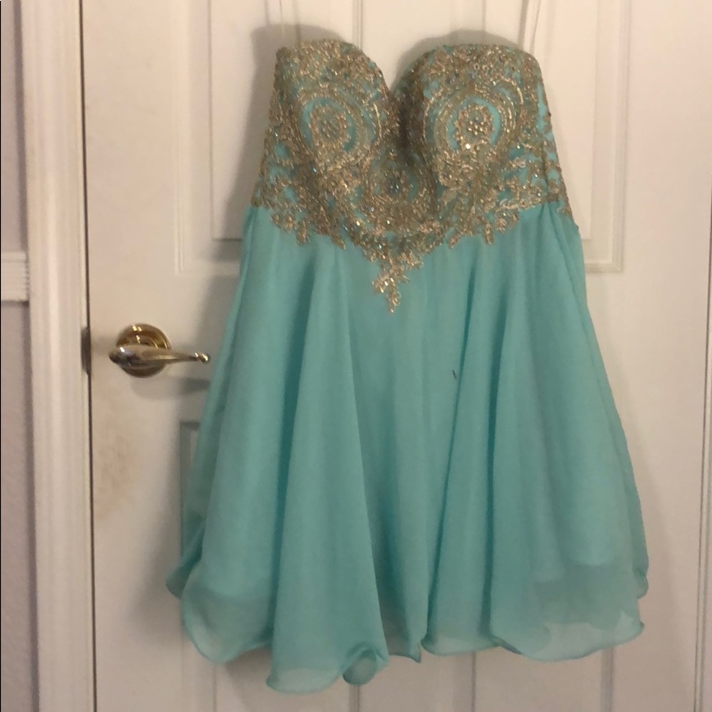 Teal formal dress